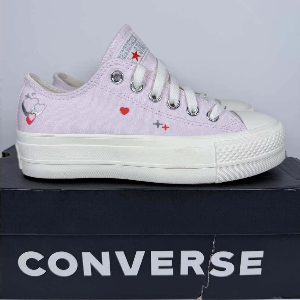 Converse A09115C All Star Lift Platform Women Trainer In Lilac Size 5.5 Valentin - Picture 2 of 9